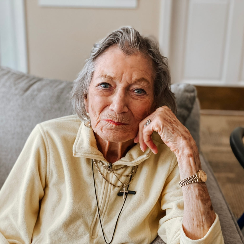 woman sitting in a chair